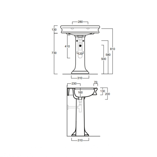 Пьедестал для раковины SIMAS LA 03 напольный - фото 3
